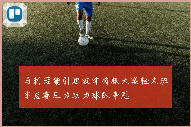 马刺若能引进波津将极大减轻文班季后赛压力助力球队争冠